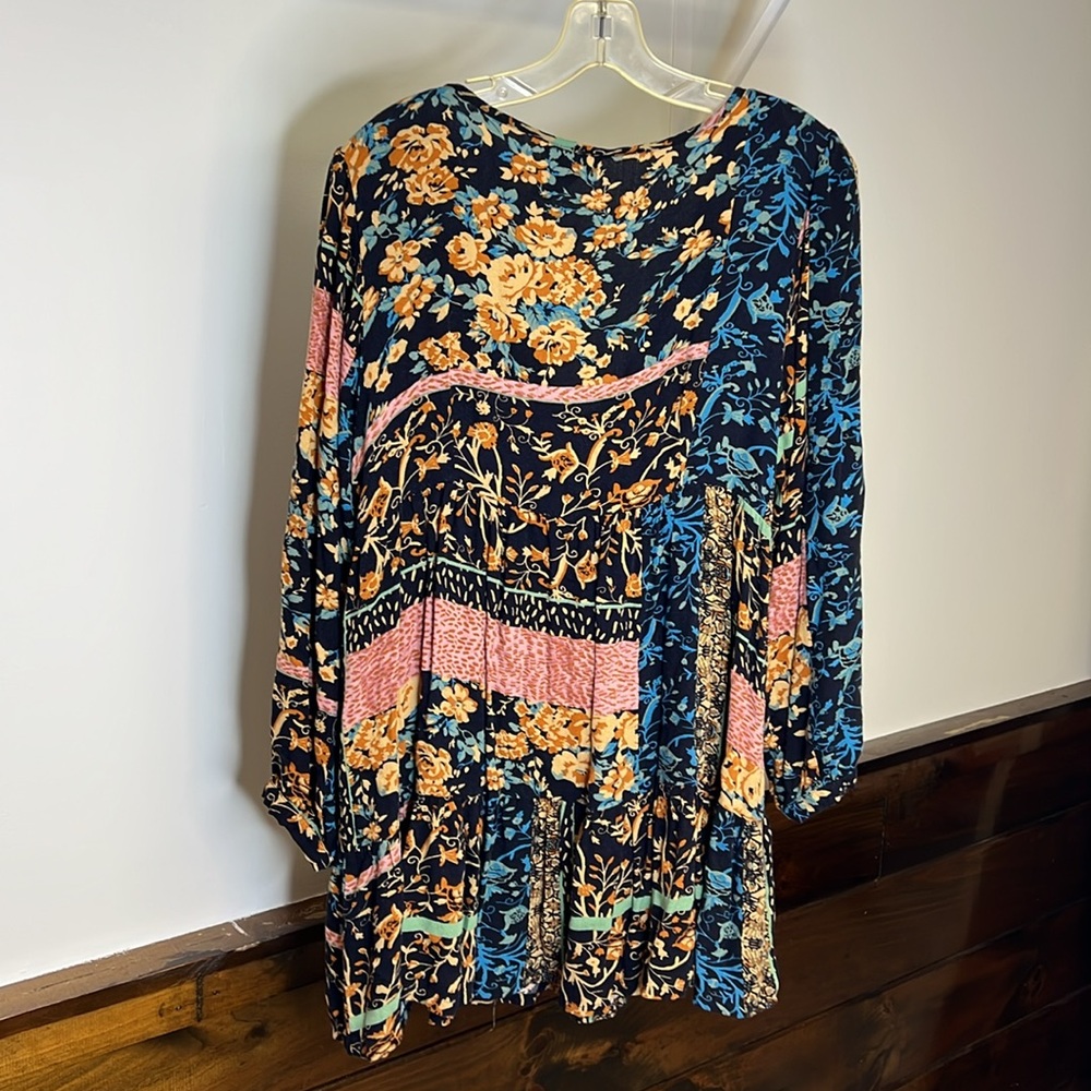 Jaase Patchwork Button Front Dress- M - image 2